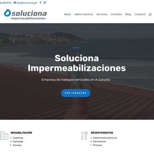 Captura De Pantalla Web Soluciona Soluciona Impermeabilizaciones